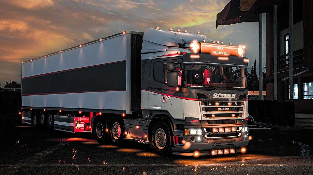 Scania R560 + Trailer v1.55 – Ultra-Detailed Truck & Trailer Mod (4K, Multi-Lighting & More) screenshot